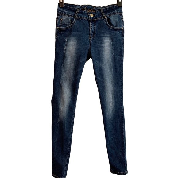 Kurokai Skinny Jeans - Size 9 - Rhinestones - Picture 1 of 7